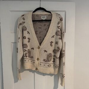 America eagle bandana pattern cardigan